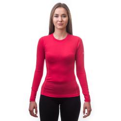 Sensor Merino Active magenta dámské triko dlouhý rukáv