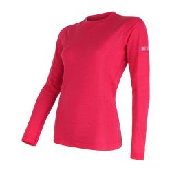 Sensor Merino Active magenta dámské triko dlouhý rukáv