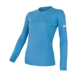 Sensor Merino Active modré dámské triko dlouhý rukáv