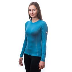 Sensor Merino Active modré dámské triko dlouhý rukáv