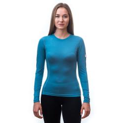 Sensor Merino Active modré dámské triko dlouhý rukáv