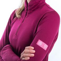 Sensor Merino Active Zip Lilla dámské funkční tričko