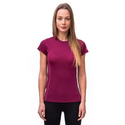 Sensor Merino Active lilla dámske tričko krátky rukáv