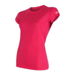 Sensor Merino Active magenta dámske tričko krátky rukáv