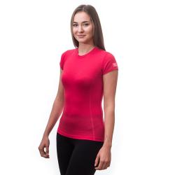 Sensor Merino Active magenta dámské triko krátký rukáv
