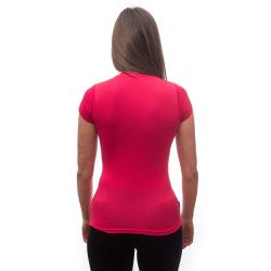 Sensor Merino Active magenta dámské triko krátký rukáv