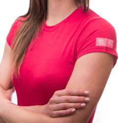 Sensor Merino Active magenta dámské triko krátký rukáv