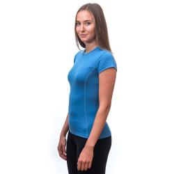 Sensor Merino Active modré dámské triko krátký rukáv