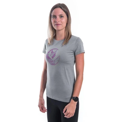 SENSOR Merino Active Fox dámské šedé triko kr. rukáv