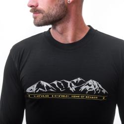 Sensor Merino Active Pt Mountains Černá pánské funkční tričko