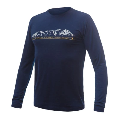 SENSOR Merino Active Mountains pánské triko dl. rukáv Deep Blue SENSOR Merino Active Mountains pánské triko dl. rukáv Deep Blue