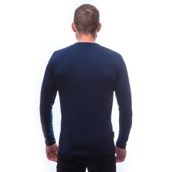 SENSOR Merino Active Mountains pánské triko dl. rukáv Deep Blue