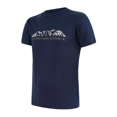 Sensor Merino Active Pt Mountains Deep Blue pánské funkční tričko Sensor Merino Active Pt Mountains Deep Blue pánské funkční tričko