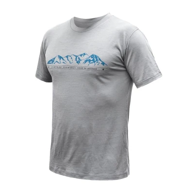 SENSOR Merino Active Mountains pánské šedé triko kr. rukáv SENSOR Merino Active Mountains pánské šedé triko kr. rukáv