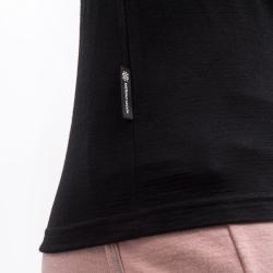 SENSOR Merino Active No Logo dámské černé triko kr. rukáv