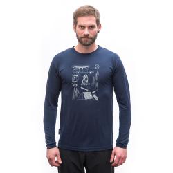 SENSOR Merino Active Outside pánské triko dl. rukáv Deep Blue