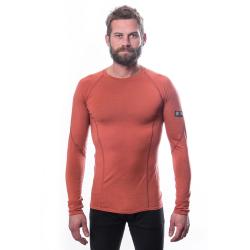 SENSOR Merino Active pánské triko dl. rukáv Terracotta