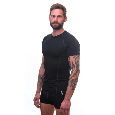 Sensor Merino Active Černá pánské funkční tričko