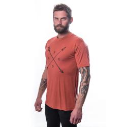 SENSOR Merino Active Snsr pánské triko kr.rukáv Terracotta