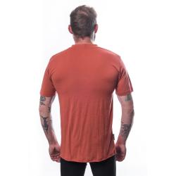 SENSOR Merino Active Snsr pánské triko kr.rukáv Terracotta