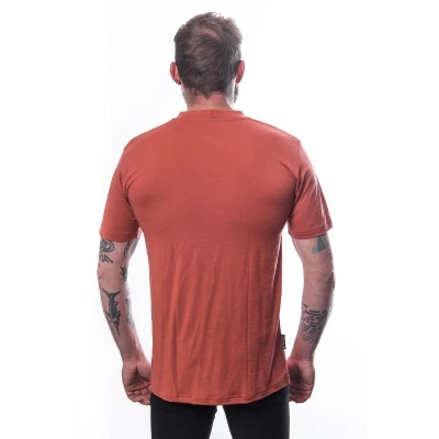 SENSOR Merino Active Snsr pánské triko kr.rukáv Terracotta
