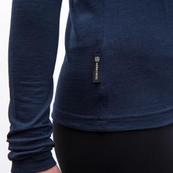 SENSOR Merino Active Songbirds dámské triko dl.rukáv Deep Blue