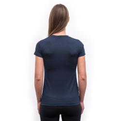 SENSOR Merino Active Songbirds dámske tričko kr. rukáv Deep Blue