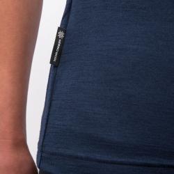 SENSOR Merino Active Songbirds dámske tričko kr. rukáv Deep Blue