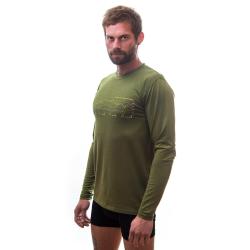 Sensor Merino Active Pt Track Safari Green pánské funkční tričko