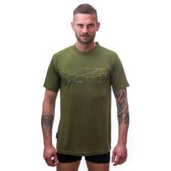 Sensor Merino Active Pt Track Safari Green pánské funkční tričko