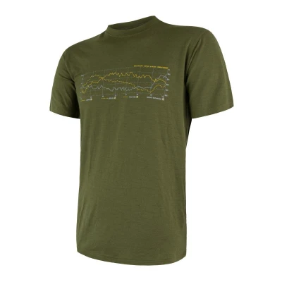 Sensor Merino Active Pt Track Safari Green pánské funkční tričko Sensor Merino Active Pt Track Safari Green pánské funkční tričko