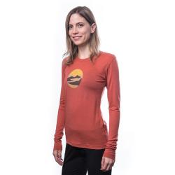 SENSOR Merino Active Triglav dámské triko dl.rukáv Terracotta