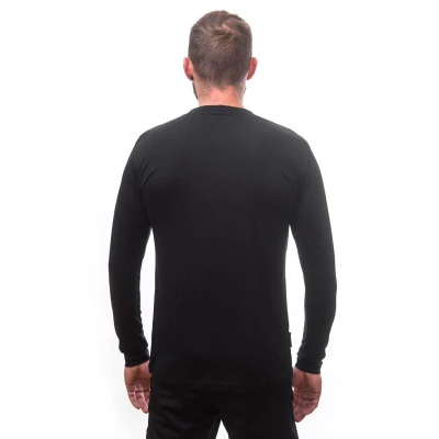 SENSOR Merino Active Van Life pánské černé triko dl.rukáv