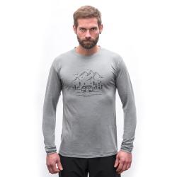 SENSOR Merino Active Van Life pánské šedé triko dl.rukáv