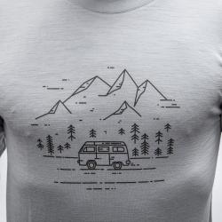 SENSOR Merino Active Van Life pánské šedé triko dl.rukáv