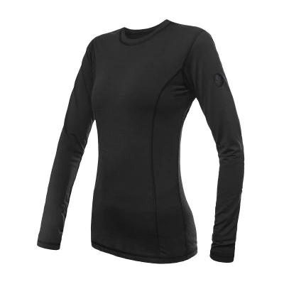 SENSOR Merino Air dámske čierne tričko dl.rukáv SENSOR Merino Air dámske čierne tričko dl.rukáv