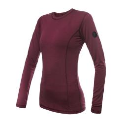 SENSOR Merino Air dámské triko dl.rukáv Port Red