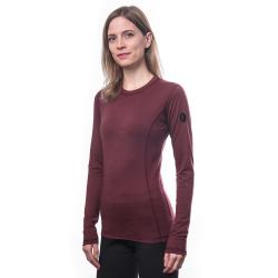 SENSOR Merino Air dámské triko dl.rukáv Port Red
