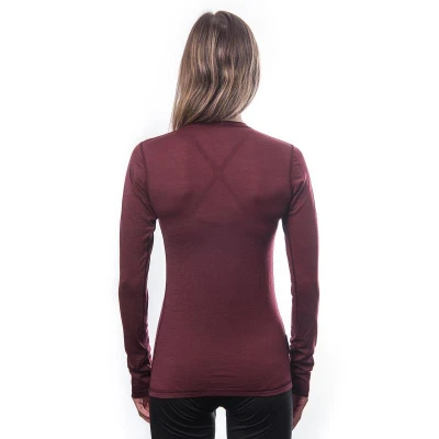 SENSOR Merino Air dámské triko dl.rukáv Port Red