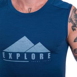 SENSOR Merino Air Explore pánské triko bez rukávu Tm.modrá