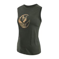 SENSOR Merino Air Fox dámske tričko bez rukávov Olive Green