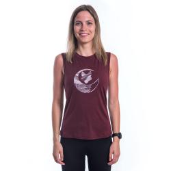 SENSOR Merino Air Fox dámské triko bez rukávu Port Red