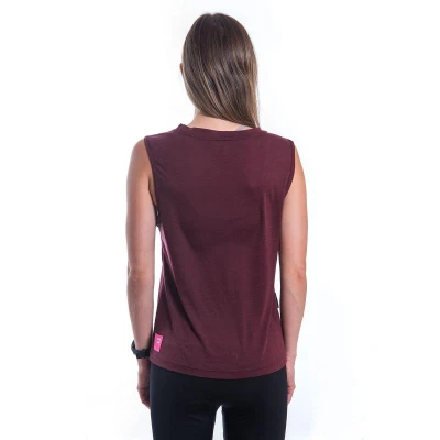 SENSOR Merino Air Fox dámské triko bez rukávu Port Red