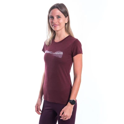 SENSOR Merino Air Hills dámske tričko Port Red