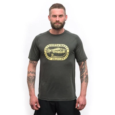 SENSOR Merino Air Outdoors pánské triko Olive Green