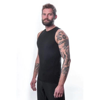 SENSOR Merino Air pánský černý nátělník