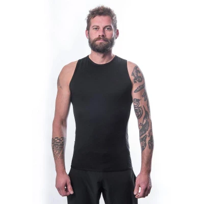 SENSOR Merino Air pánský černý nátělník