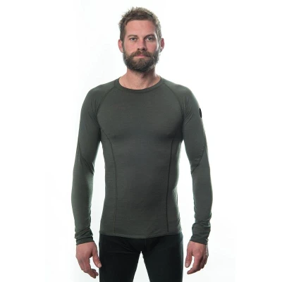 Sensor Merino Air pánské triko dl.rukáv - Olive Green