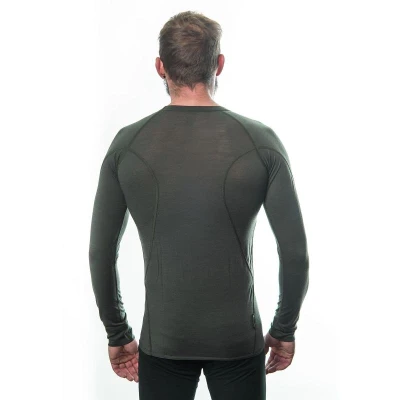 Sensor Merino Air pánské triko dl.rukáv - Olive Green