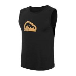 SENSOR Merino Air Summit pánske čierne tielko bez rukávov